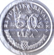 CHORWACJA 50 lipa 2012, KM# 19, AU, tekst łaciński