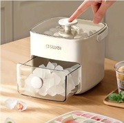 Kostkarka do lodu 48 kostek – dwuwarstwowa foremka z łatwą pokrywką