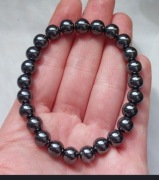 Męska bransoletka z kamienia naturalnego hematyt