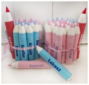 Kredki szyte poduszki dekoracje podziękowania 