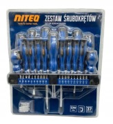 Zestaw Śrubokrętów NITEO TOOLS 37 sztuk ze stojakiem