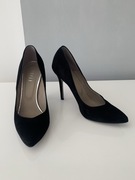 Simple szpilki czarny zamsz 37