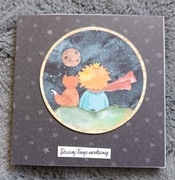 Kartka urodzinowa ręcznie robiona mały książę 