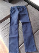 Benetton granatowe jeansy 150cm 10-11 lat bdb