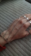 Zestaw Łańcuszków Choker Srebrny Styl Grunge Y2K Alternatywka