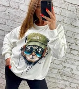 SUPER bluza "masełko" z kotem
