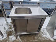 Zlew Gastronomiczny 1 Komorowy Z Drzwiami 80/60/85
