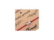 Bransoletka na sznurku z granatami - aniołek