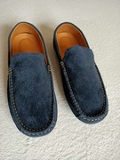 Buty męski mokasyny zamszowe granatowe 40
