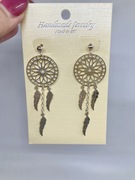 Kolczyki srebrne łapacz snów 