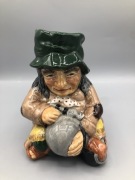 Figuralny kufel / dzban Ron Kirkham Pottery – ręcznie malowany, Anglia