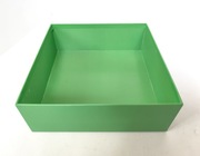 Pudełko ozdobne zielone dekoracyjne box tacka zielona 22 x 22 x 7.8 cm