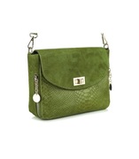 Oliwka Włoska Torebka Skórzana listonoszka skóra węża T96