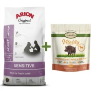 Sucha karma dla psa Arion Original Sensitive Small Lamb 2kg z JAGNIĘCINĄ 