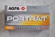 Agfa Portrait 160, 220 (2x dłuższy niż 120, exp. 2007) - unikat! 3 rolki