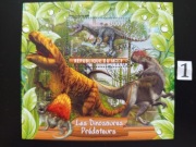 Dinozaury i zwierzęta wymarłe , bloczki kasowane 1 [ 12 bloczków ]