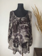 Next Tunika Bluzka Drzewa Zwiewna Szara 2w1 Ombre Cieniowana 46