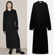 ZARA sukienka z dzianiny kaszmirowej, 100% kaszmir, czarna r. S