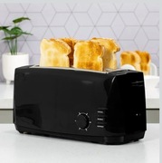 Toster Quest na 4 kromki czarny bardzo szeroki 1400W