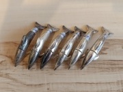 BRYTYJSKIE FIGURALNE SREBRZONE KOZIOŁKI PODPÓRKI POD SZTUĆCE