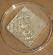 Malawi - 2009, 2oz Srebrna Moneta 50 Kwacha - Biały Lew - Wyjątkowa Natura