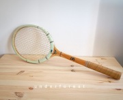Stara rakieta tenisowa Ikar drewniana Wessa Łódź retro dekoracja