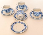 Porcelana Wałbrzych 4 x Filiżanki + 5x Spodki 1952