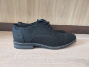 Eleganckie półbuty męskie czarne AM Shoe Company 41