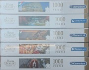 Zestaw 5 x Puzzle Clementoni 1000 elementów  - 50x 70 cm -