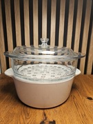 Garnek do gotowania na parze ceramiczny szklany