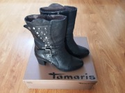 Buty damskie kozaki skurzane Tamaris, rozmiar 37