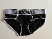 Majtki, slipy Jockmail XL (czarno-szare)