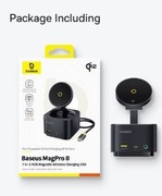 Ładowarka Baseus MagPro II MagSafe 15 Hub USB-C 7w1