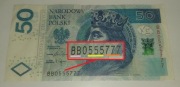 Seria BB 555777; Rok 2017, 50 zł / PLN