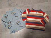 2 bluzki chłopięce fox&bunny i f&f rozm. 86 cm