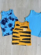 Top wakacyjny 3 koszulki bez ramiączek chłopięce palmy 110