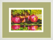 Akwarela. Nenufary, 40x30 cm, cena 150zł.