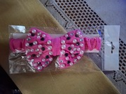 Ciemno różowa opaska na włosy dla dziewczynki