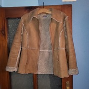 Kurtka damska z ociepleniem typu sierpa, skórzana 