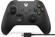 Kontroler MICROSOFT bezprzewodowy Xbox Black + kabel