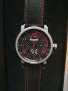 Zegarek męski Benelli NOWY 47 mm stal nierdzewna skóra 10 ATM czarny