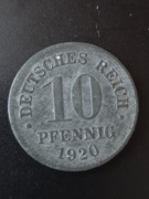 Niemcy 10 fenigów 1920 rok ( Zn)