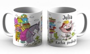 Kubek ceramiczny z kotkiem dla JULII - JULIA kocha podróże