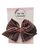 Spinka kokarda świąteczna krata