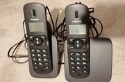 Telefon stacjonarny przenośny Philips CD180 z dwiema bazami i słuchawk