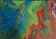 A.Maj.DUŻY OBRAZ 70x50 pouring Kolorado