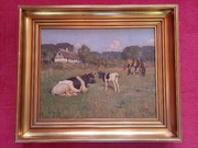 Stary obraz na płótnie SOREN EDSBERG ANDERSEN 1945 - 2021