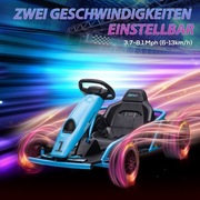 HOMCOM Elektryczny Gokart dla Dzieci z Funkcją Driftu, Klakson, Muzyka