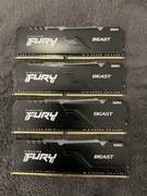 Kingston FURY Beast 64GB (4x16GB) DDR4 3600 MHz CL18