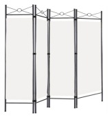 Parawan 4-skrzydłowy kremowy metalowy